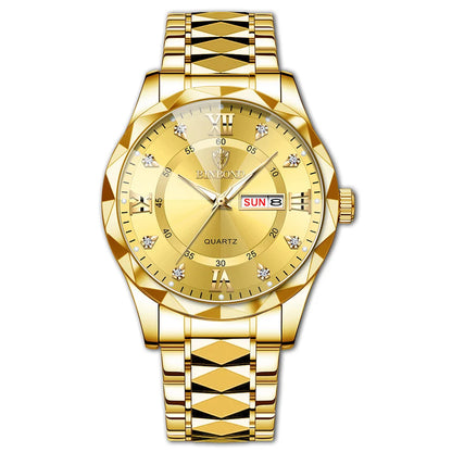 Male Mens Quartz Watches Top Brand Luxury Business Waterproof Luminous Large Dial Men Wristwatches Sports Stainless Steel Watch
