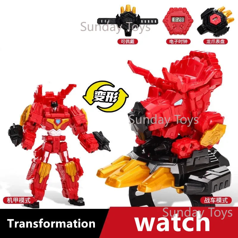 New Miniforce 8 Super Dinoid Transform Combined Mecha Robot Action Figures Toys Mini Force Rex Battle King Deformation Model Toy