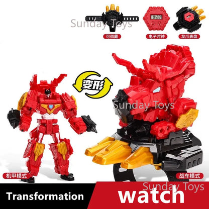 New Miniforce 8 Super Dinoid Transform Combined Mecha Robot Action Figures Toys Mini Force Rex Battle King Deformation Model Toy