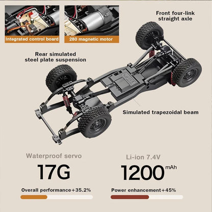 1/12 MN82S 4WD RC Crawler Car 2.4G Remote Control Off-road Vehicle Simulation Climbing Truck Toys For Boys Adults Holiday Gifts