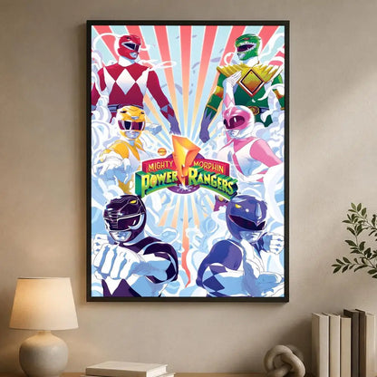 Mighty Morphin Power Rangers Poster PP Paper Decorative Wall Art for Living RoomsBedrooms Bars Cafes Stylish Home Decor Gift