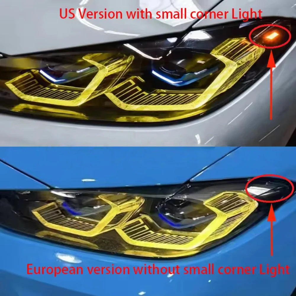 For BMW M3 M4 G80 G82 Laser Headlight Upgrade Set with RGB DRL APP Control LED Module Perfect Fit for G22 G23 G26 2021 2025
