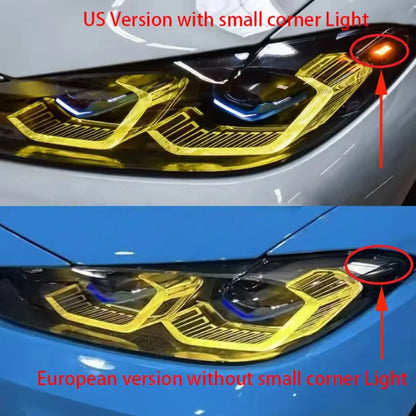 For BMW M3 M4 G80 G82 Laser Headlight Upgrade Set with RGB DRL APP Control LED Module Perfect Fit for G22 G23 G26 2021 2025