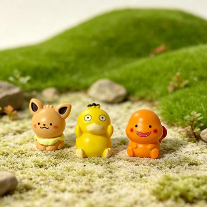6pcs Pokemon Pocket desktop Ornaments, Cute Anime Character Figurine Set, Collection Decoration, Fan Surprise Products