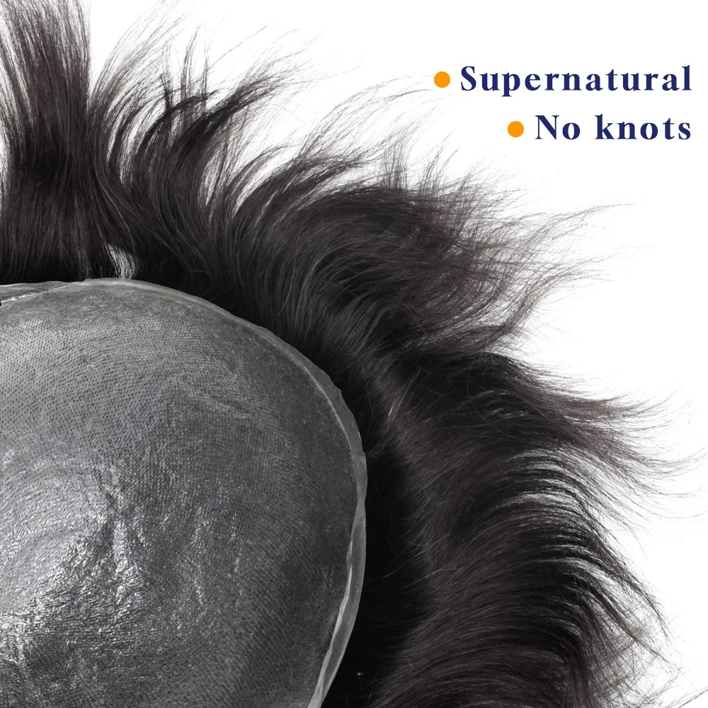 Os21 0.03-0.04mm NG Clearance Thin Skin Toupee Capillary Prothesis Hair Piece For Men Hair Replacement System V Loop Men Toupee