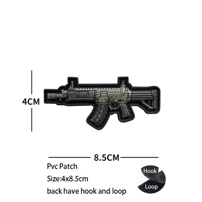 New Design High-Quality PVC Three-Dimensional BABAYAGA Pencil Grocope Soft Rubber Morale Armband Backpack With Hook Loop Patch