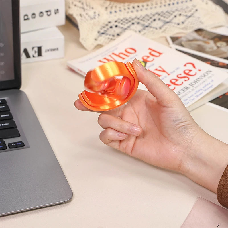 3D Printed Spiral Kinetic Fidget Toy, Infinity Moving Desk Toy, Anti-Stress Anxiety Relief Finger Spinner for Kids Adults