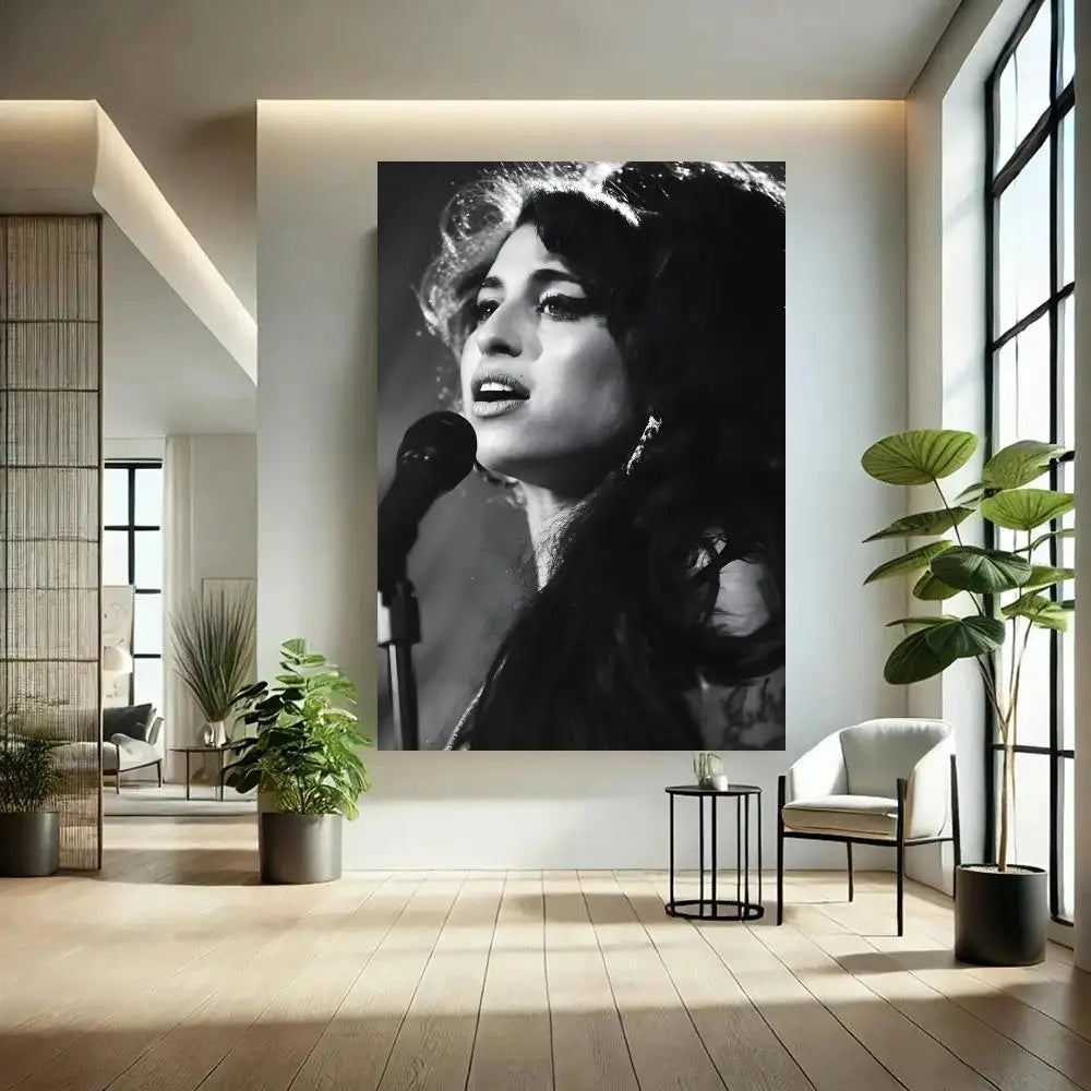 Singer Amy Winehouse Poster Classic poster and wall art prints are suitable for living rooms, bedrooms,and home