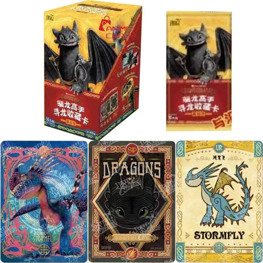 Genuine Official KAYOU HTTYD Card Game Set New Wind Rider Series with 3D Battle Scenes Cartoon Collector Item Viral Anime Lovers