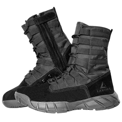 LAHORS® Lightweight Suede Leather Tactical Combat Boot Men Outdoor Hiking Desert Army Shoes Breathable Male Ankle Boots Man Made