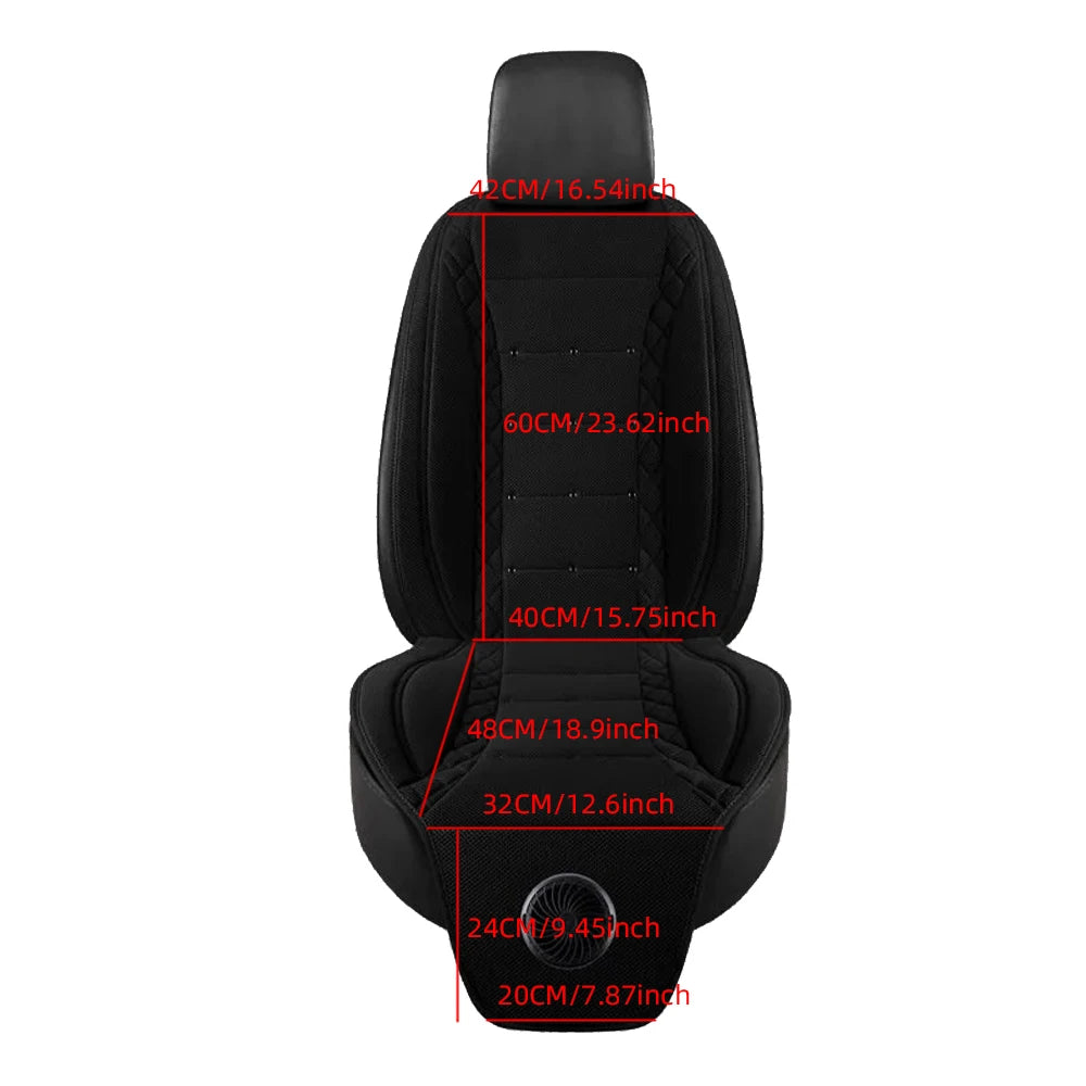 2In1 Car Seat Cover Heating Cooling Seat Cushion 12V Winter Heating Warmer＆Summer Cooling Ventilation Seat Automotive Interior