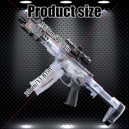 SLR Nylon Electric Gel Ball Blasting Toy Gun, Automatic Splash Ball Blaster, Suitable for Outdoor Shooting Games [No Bullets]