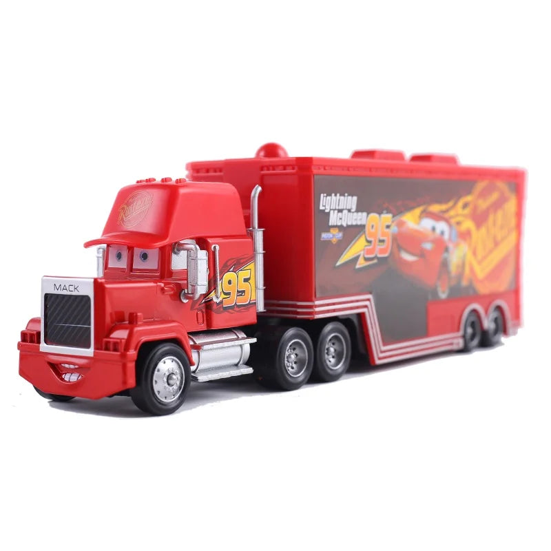 Pixar Car 2 Car 3 Storm Jackson Truck Lightning McQueen No：4 28 33 63 Container Truck Die Casting Mack Model Child Birthday Gift