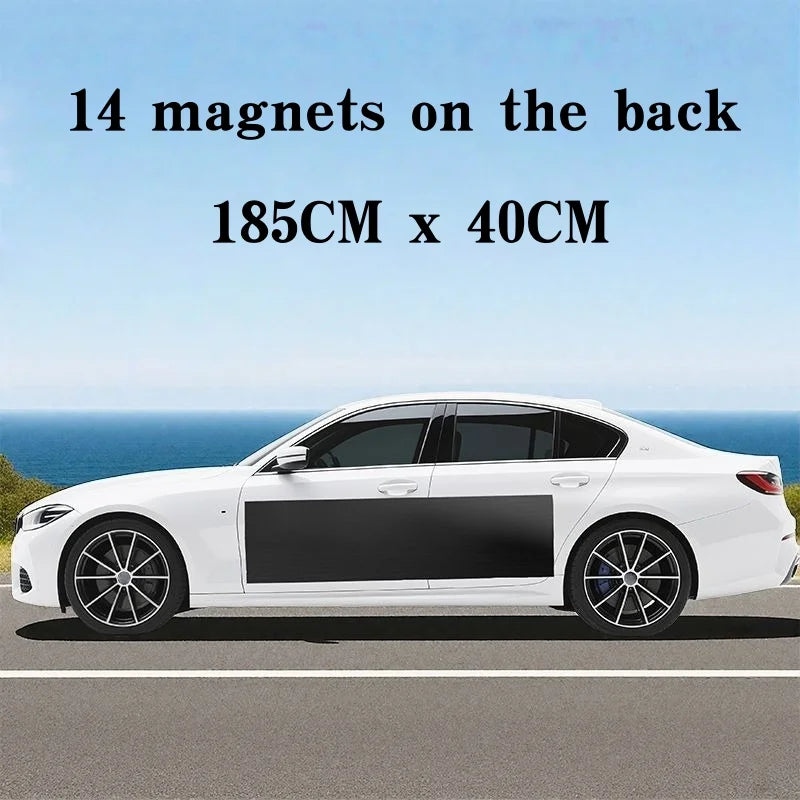 Adhesive-Free/Magnetic Car Body Anti-Scratch Protector Black Auto Door Side Edge Guard Decorative Protection Pad Stickers