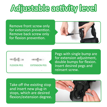 Functional Knee Brace - for ACL/MCL/PCL/Meniscus/Ligament/Sports Injuries, Hinged ROM Orthopedic Knee Orthosis for Men & Women