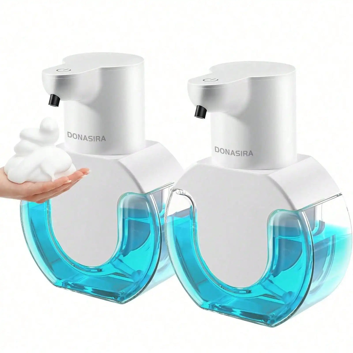 420ML P10 Large Capacity Light Display Desktop Or Wall-Mounted Waterproof USB Rechargeable Automatic Smart Sensor Soap Dispenser