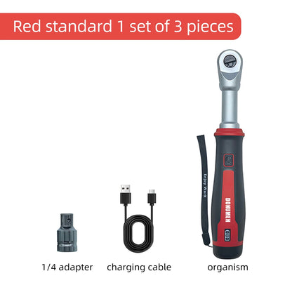 3.6V Ratchet Electric Wrench, 320 rpm, 1/4“ and 3/8” Auto/Manual Rechargeable Wrench, Automotive Repair Tool, Type-C Port