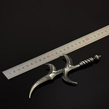 Mini Dark Moon Sword Keychain ER Game Peripherals Ranni Hand of Malenia Moonveil Sword Model Key Ring llavero Gift Toys
