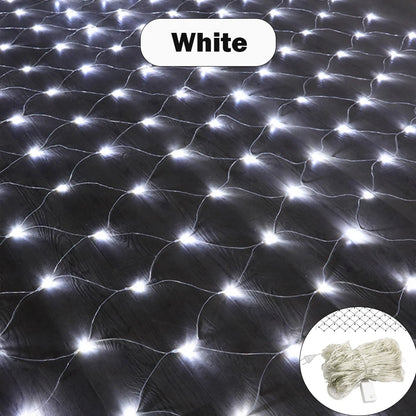 1.5x1.5M 3x2M 6x4M 8x10M LED Net Mesh Fairy String Light with Plug Outdoor Garden Wedding Decoration Home  LED Curtain Light