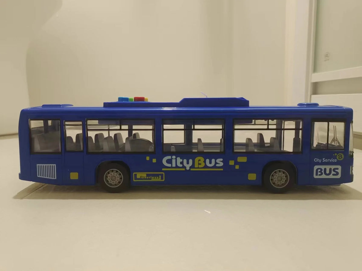 Large Size Light Music Inertia Bus Model Pull Back Cars Simulation Bus High Quality Drop-resistant Educational Toys Gifts