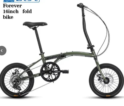 New forever Foldable Bicycle Adult Ultra Light Portable Trunk Bicycle 16inch