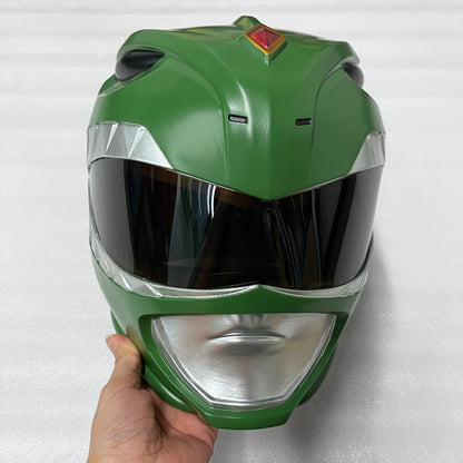 Power Rangers Lightning Collection Mighty Morphin Green Ranger Helmet Replica Green Helmet Cosplay Toy for Birthday Gift TK187