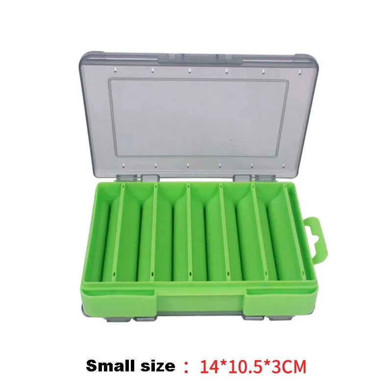 Fishing Tackle box 14 Compartments Fishing Accessories Lure Hook Storage Case Double Sided Fishing Tool organizer boxes