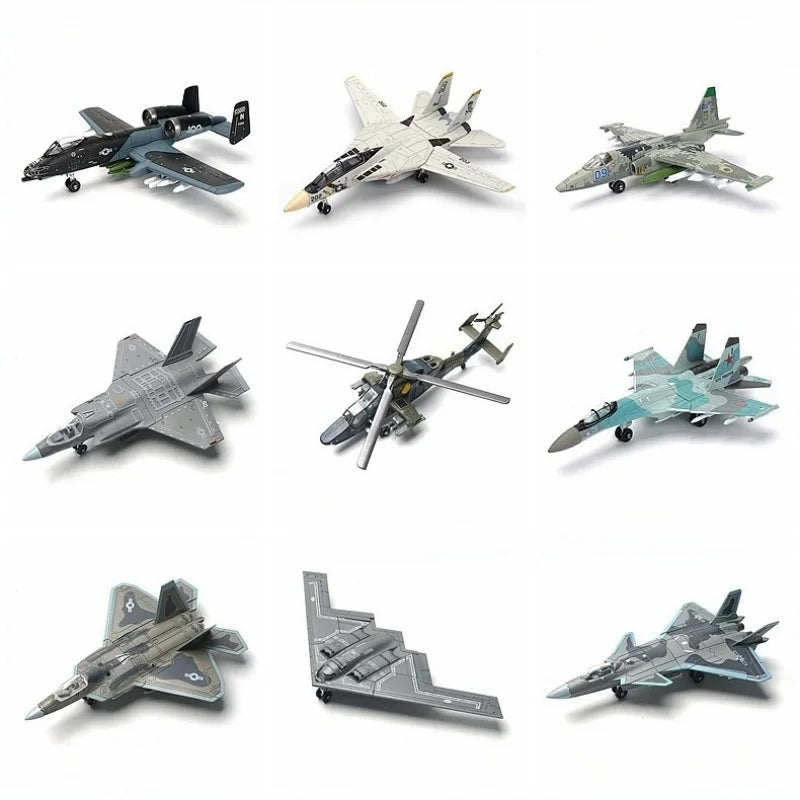1/72 Assemble Fighter Jet US F22 F14 Tomcat Soviet SU-35 Su-57 Aircraft Model Military Building Block Toy
