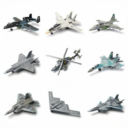 1/72 Assemble Fighter Jet US F22 F14 Tomcat Soviet SU-35 Su-57 Aircraft Model Military Building Block Toy