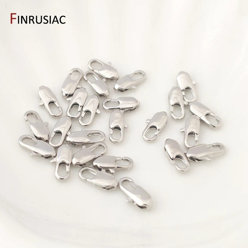 14k Real Gold Plated Brass Lobster Clasps for DIY Bracelets Necklace Handmade Jewelry Making Components