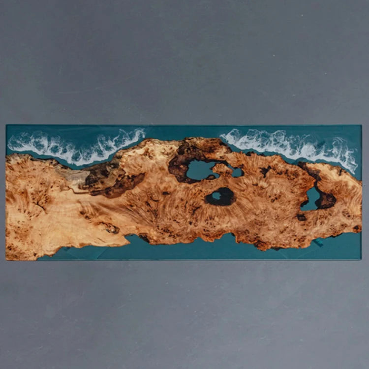 Waterfall epoxy resin wooden coffee table rosewood coffee table live edge epoxy resin coffee table