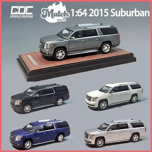 GOC&Auld Match Alloy 1/64 2015 Suburban SUV Car Model Ornament Souvenir Display Collection Hobby Gift