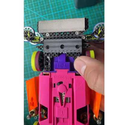 homemade Mini 4WD MS Chassis Upgrade Parts with Internal Suspension Fish Tail with Sub Brake Angle