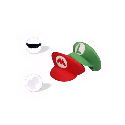 Anime Cartoon Cosplay Cap with Beard & Gloves Decoration, Boys Girls Halloween Dress Up Birthday Party Gift