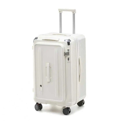 KLQDZMS Luggage Cart Style Travel Bag 20"24"26"28 Inch Large Capacity Trolley Case Women Boarding Box Men's with Wheels Suitcase
