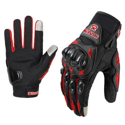 Summer Breathable Full Finger Motorcycle Gloves Non-slip Wear-resistant Motocross Racing Gloves Touch Screen Moto Biker Gloves