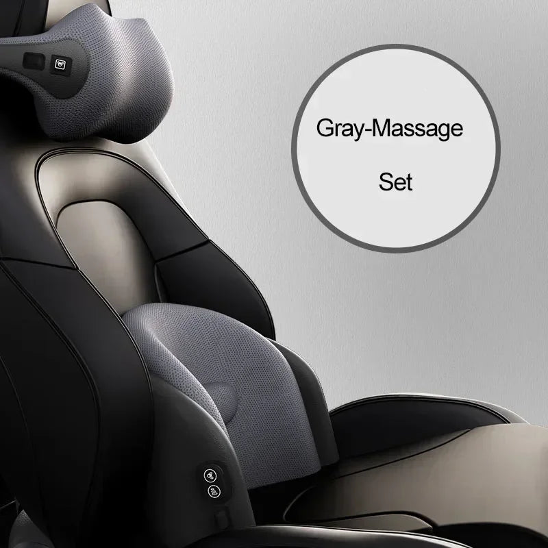 NEW Car Neck Cushion Lumbar Support Electric Men Massage Neck Car Neck Pillow Outdoor Car Accessories Home Car Massage Seat