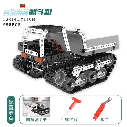3D Metal Building Block Fighter Aircraft Model Assembly Jigsaw Toy Alloy RC Engineering Vehicle Gift Adult Assembly