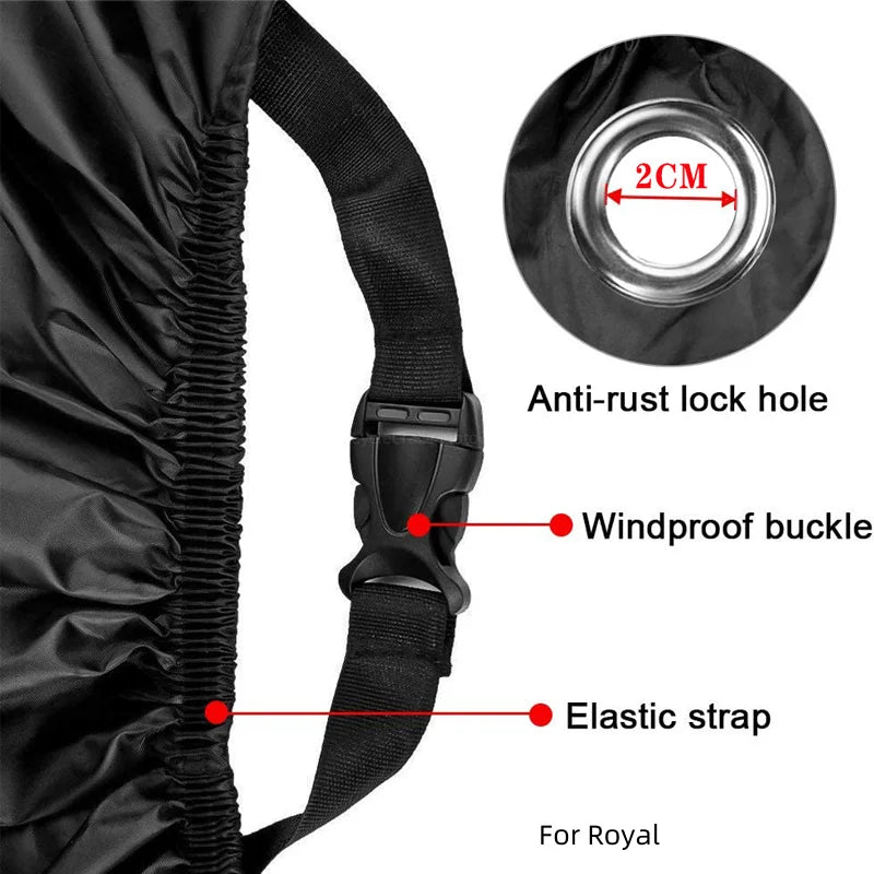 Motorcycle Cover Waterproof Outdoor Scooter UV Protector Dust Rain Cover For Royal Enfield Bullet/Meteor/Classic 350 500