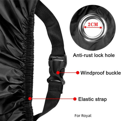 Motorcycle Cover Waterproof Outdoor Scooter UV Protector Dust Rain Cover For Royal Enfield Bullet/Meteor/Classic 350 500