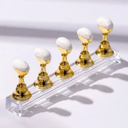 New! For Magnetic Nail Holder Practice Display Stand Gold Silver Rose-Golden Showing Shelf Gel Polish Display Stand Tools