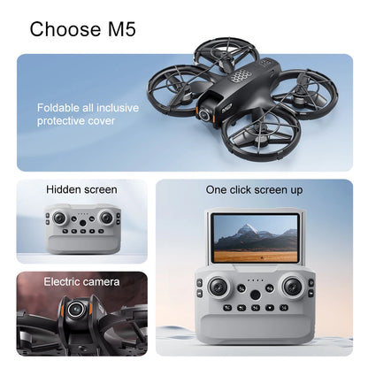 2026 New M5 Drone 8K Aerial HD Camera GPS Intelligent Obstacle Avoidance Telescopic Screen Remote Control Brushless Motor Drone