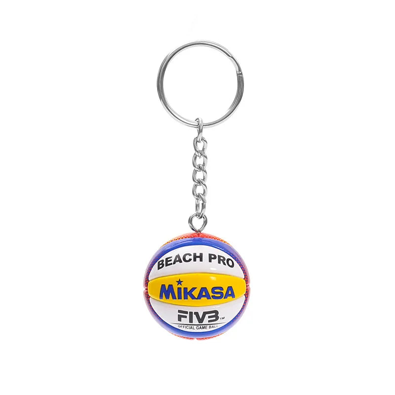 PVC Volleyball Keychain Ball Toy Sport Key Chain Gift Car Ball Key Holder Ring For Players Men Women Keyring Birthday Gift
