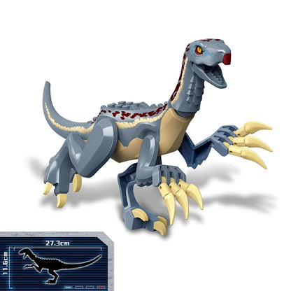 Jurassic Dinosaurs Spinosaurus Large Brick Toy Joints Open Mouth 7 Color Designs, Collectible Decor DIY Puzzle Assembly Gift