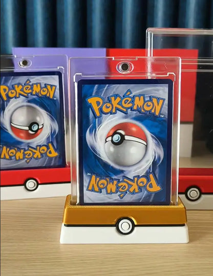 Red White Cartoon Themed Card Brick Display Stand TCG Trading Card Holder Collectible Game Card Showcase Stand Child Gift