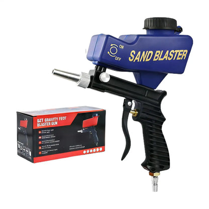 Handheld Sandblasting Machine 90 Mpa Small Adjustable Sandblasting Gun Pneumatic Blasting Gun Set Small Sand Blasting Machine