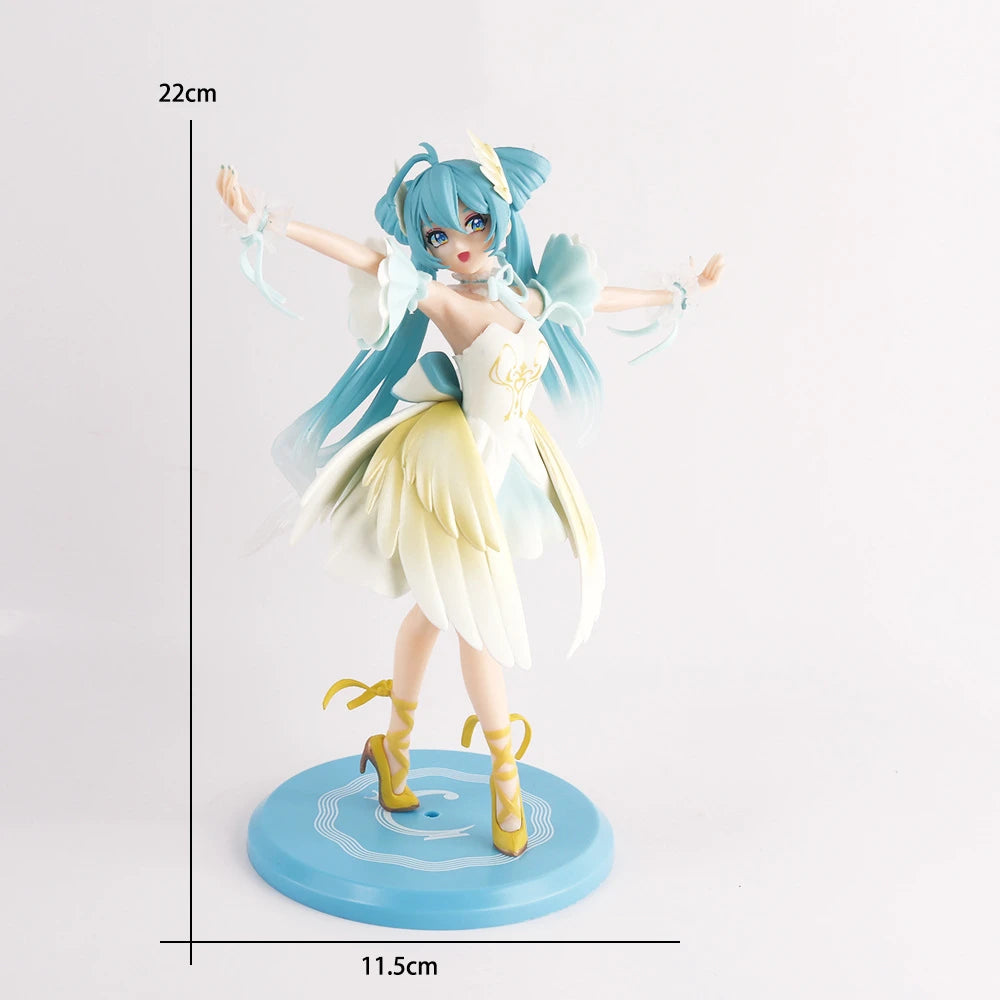 Anime Figure Wedding Dress Action Figures Kawaii Swimsuit Vocaloid PVC Collectible Model Toys Girl Gift