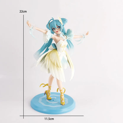 Anime Figure Wedding Dress Action Figures Kawaii Swimsuit Vocaloid PVC Collectible Model Toys Girl Gift