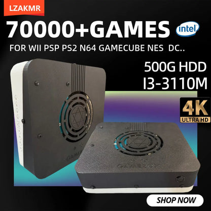 New Super Game Console X3 500G HDD 70000+Games I3-3110M For Wii PS2 N64 PSP GameCube N64 Plug and Play on TV