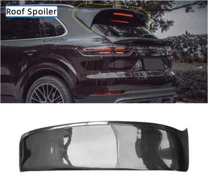 Real Carbon Fiber Body Kit For Porsche Cayenne Coupe 2018-2023 Front Bumper Lip Bear Trunk Diffuser Side Skirt Spoiler
